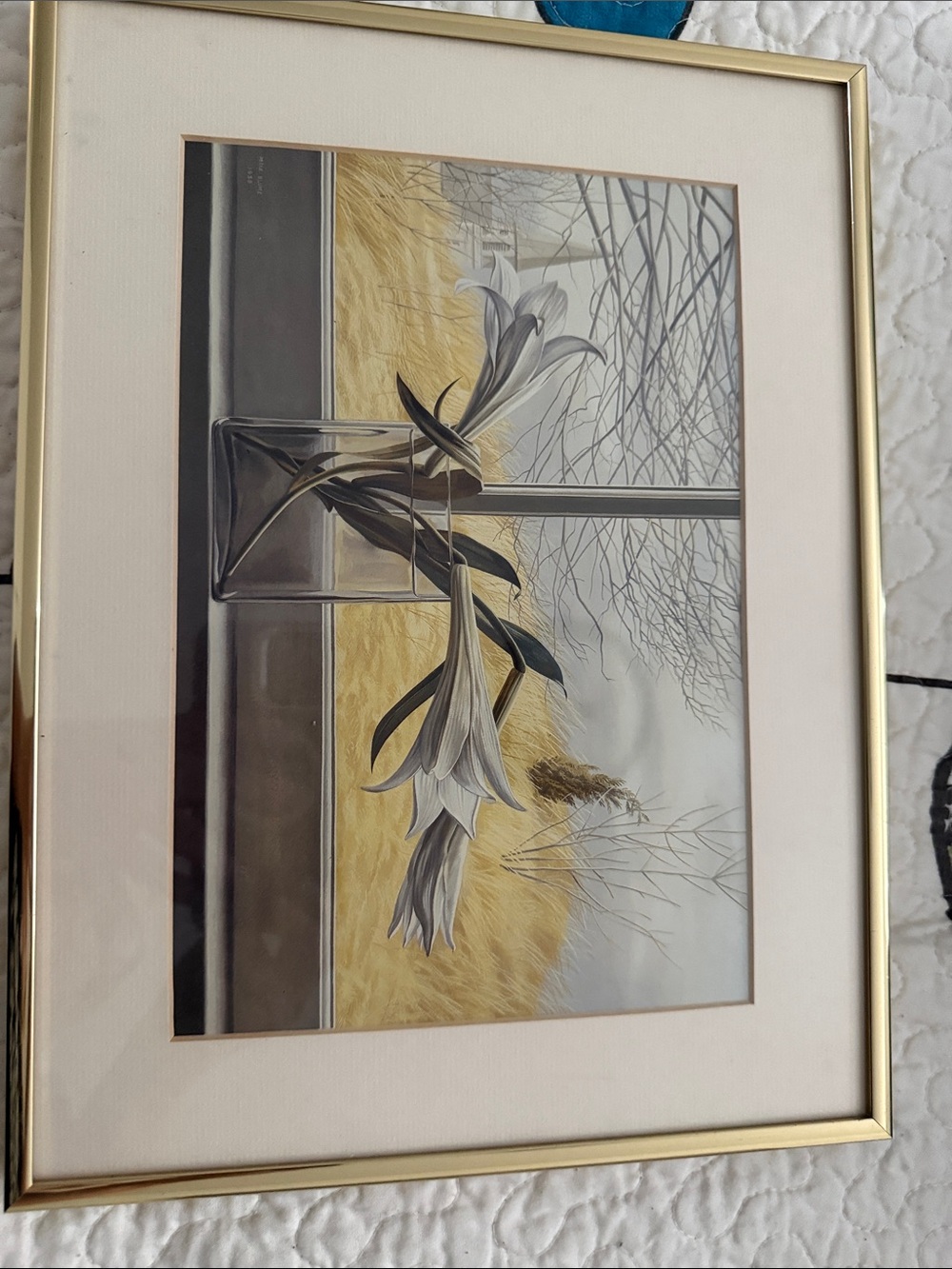 Lilies" by the American painter Peter Blume, created in 1938.